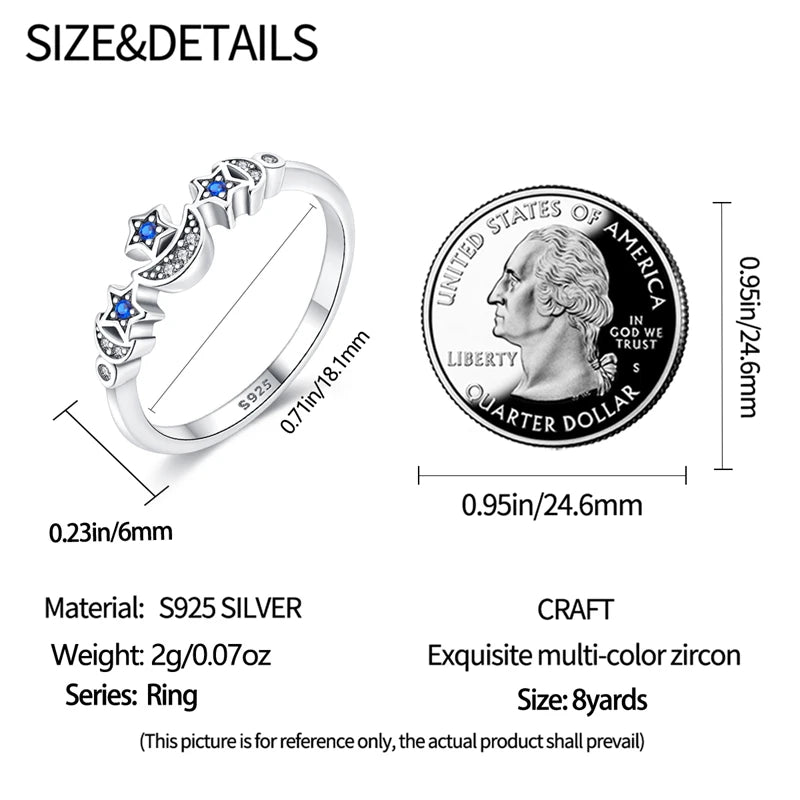 2023 New in Blue Zircon Eye Modeling Rings Jewelry Gift 925 Silver Anniversary Engagement Rings Various Styles One Size Fits All