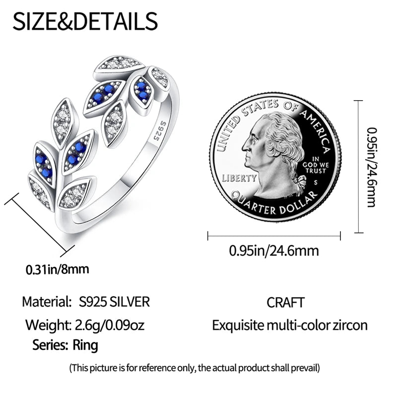 2023 New in Blue Zircon Eye Modeling Rings Jewelry Gift 925 Silver Anniversary Engagement Rings Various Styles One Size Fits All