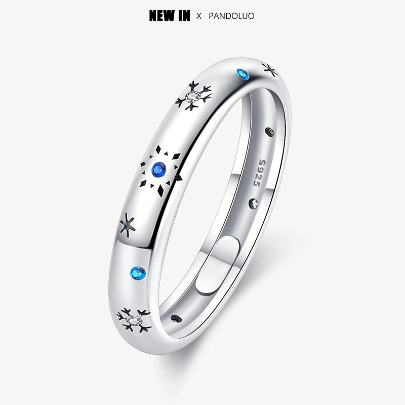 2023 New in Blue Zircon Eye Modeling Rings Jewelry Gift 925 Silver Anniversary Engagement Rings Various Styles One Size Fits All