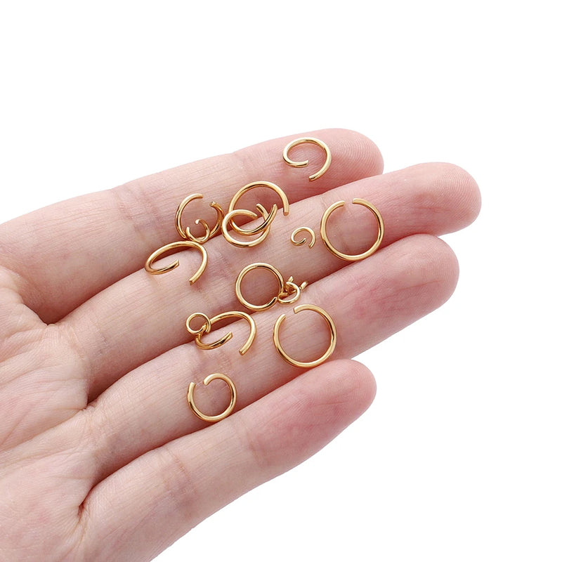 100/200pcs Stainless Steel Open Single Loops Jump Rings Split Rings Connectors For DIY Jewelry Making Accessories Wholesale