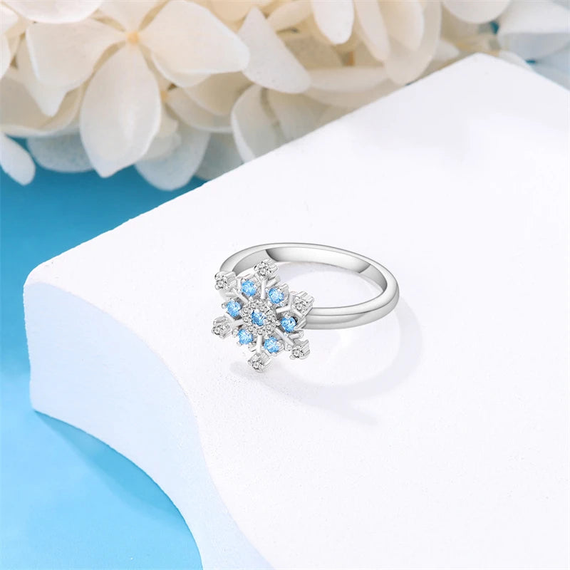 2023 New in Blue Zircon Eye Modeling Rings Jewelry Gift 925 Silver Anniversary Engagement Rings Various Styles One Size Fits All