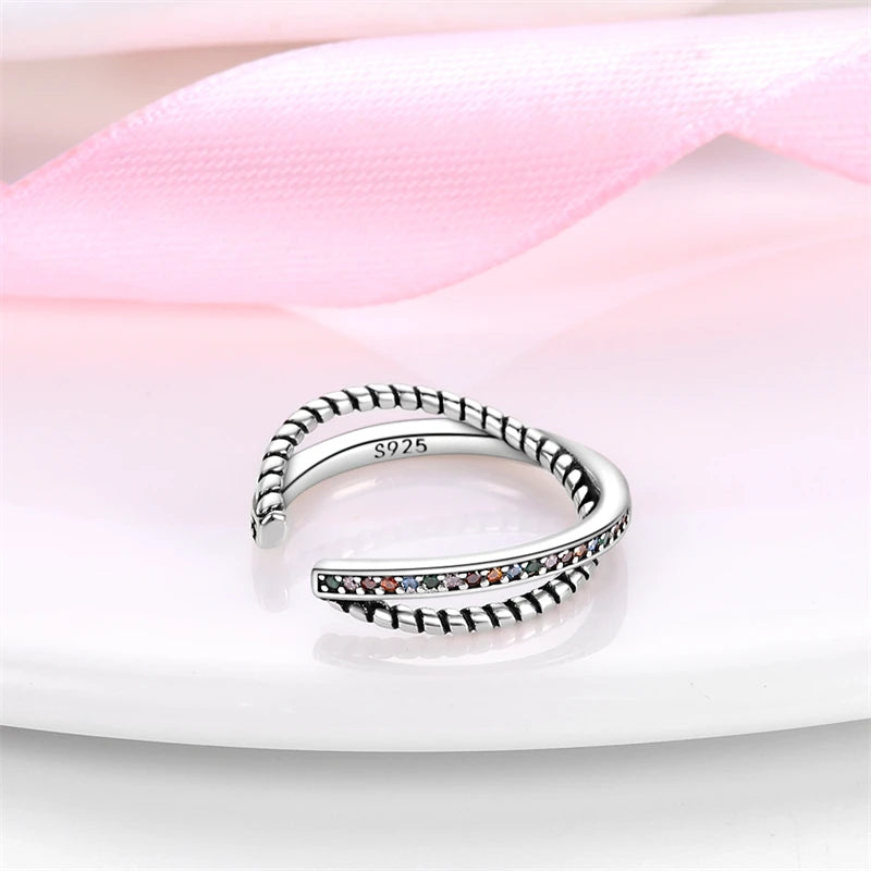 2023 New in Blue Zircon Eye Modeling Rings Jewelry Gift 925 Silver Anniversary Engagement Rings Various Styles One Size Fits All