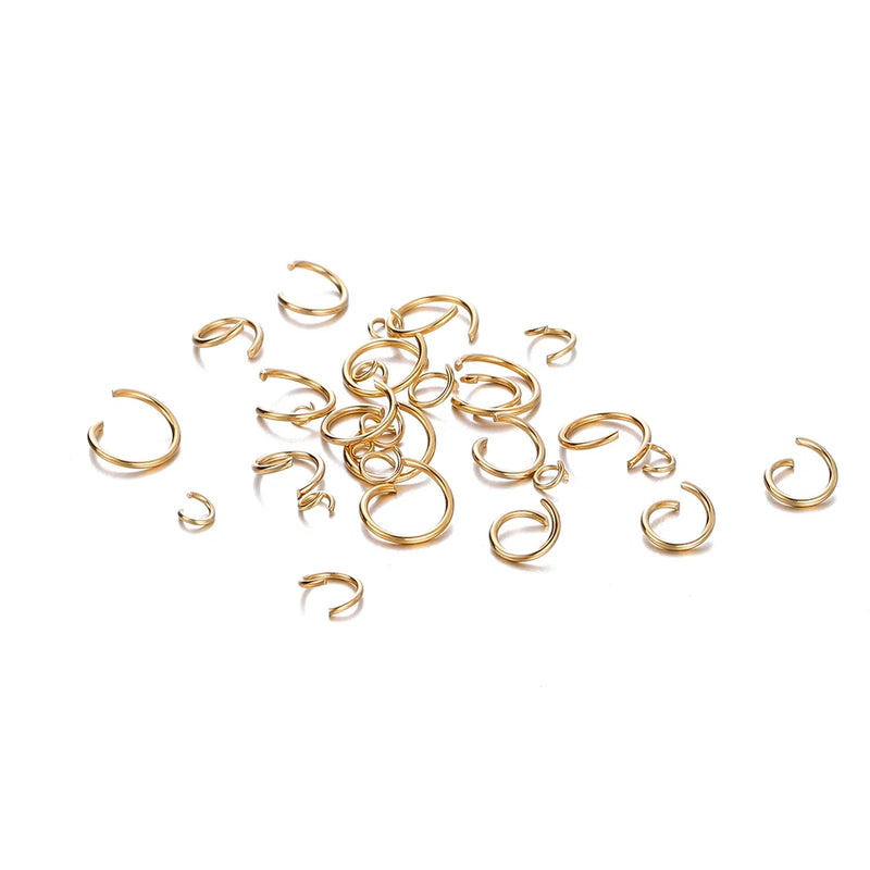100/200pcs Stainless Steel Open Single Loops Jump Rings Split Rings Connectors For DIY Jewelry Making Accessories Wholesale