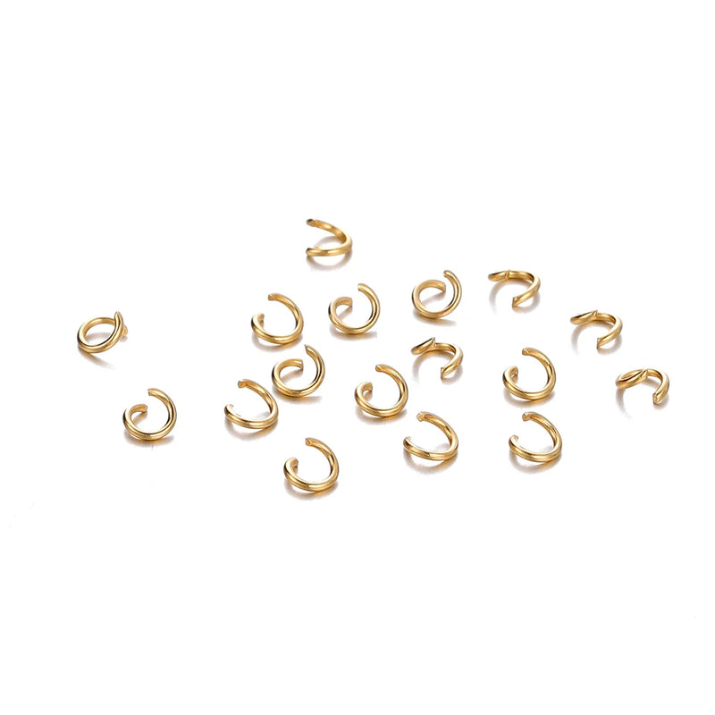 100/200pcs Stainless Steel Open Single Loops Jump Rings Split Rings Connectors For DIY Jewelry Making Accessories Wholesale