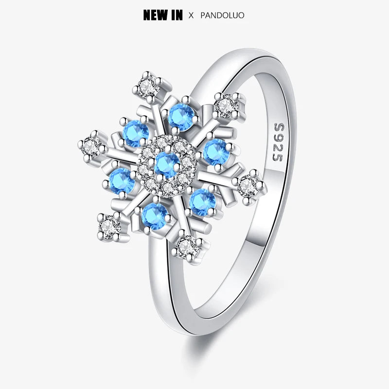 2023 New in Blue Zircon Eye Modeling Rings Jewelry Gift 925 Silver Anniversary Engagement Rings Various Styles One Size Fits All