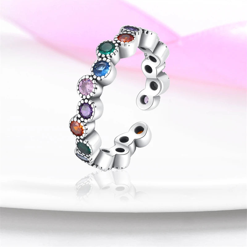 2023 New in Blue Zircon Eye Modeling Rings Jewelry Gift 925 Silver Anniversary Engagement Rings Various Styles One Size Fits All