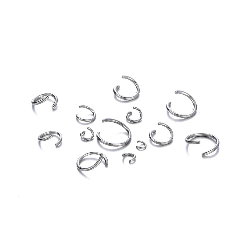 100/200pcs Stainless Steel Open Single Loops Jump Rings Split Rings Connectors For DIY Jewelry Making Accessories Wholesale