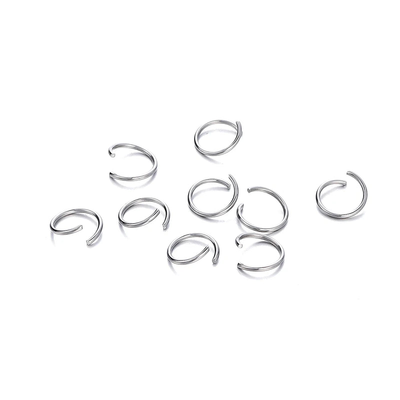 100/200pcs Stainless Steel Open Single Loops Jump Rings Split Rings Connectors For DIY Jewelry Making Accessories Wholesale