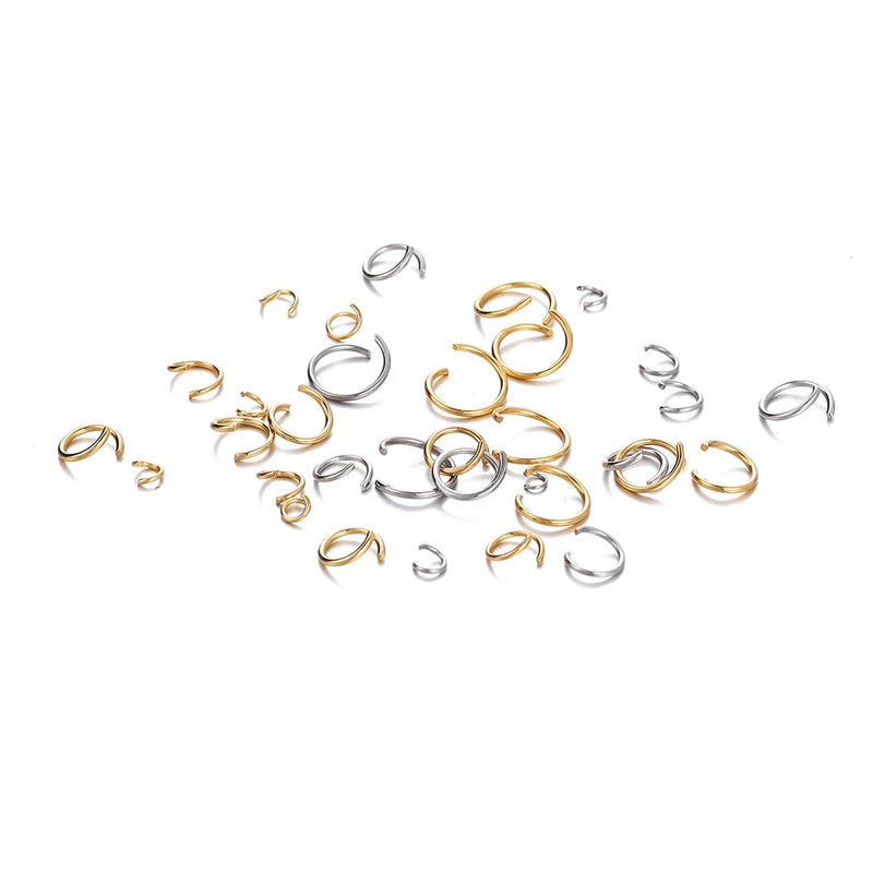 100/200pcs Stainless Steel Open Single Loops Jump Rings Split Rings Connectors For DIY Jewelry Making Accessories Wholesale
