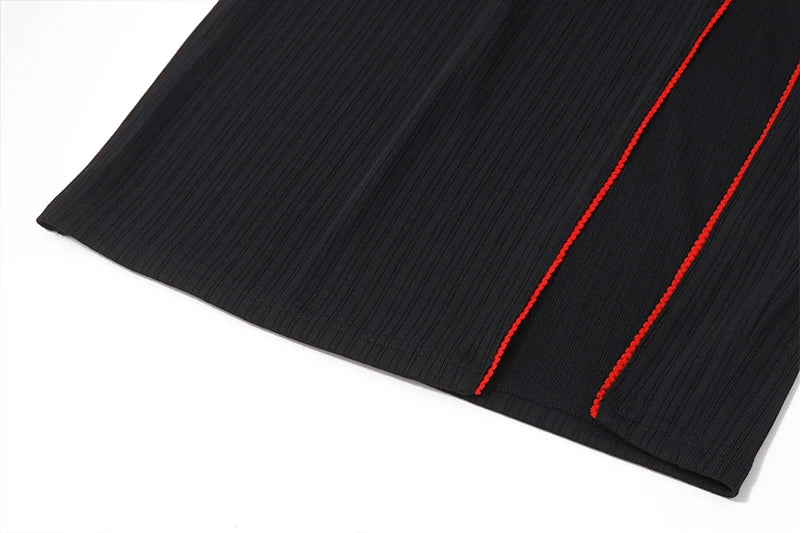 Vestido Longo Gótico com Laços – Sexy, Justo e Fenda Alta